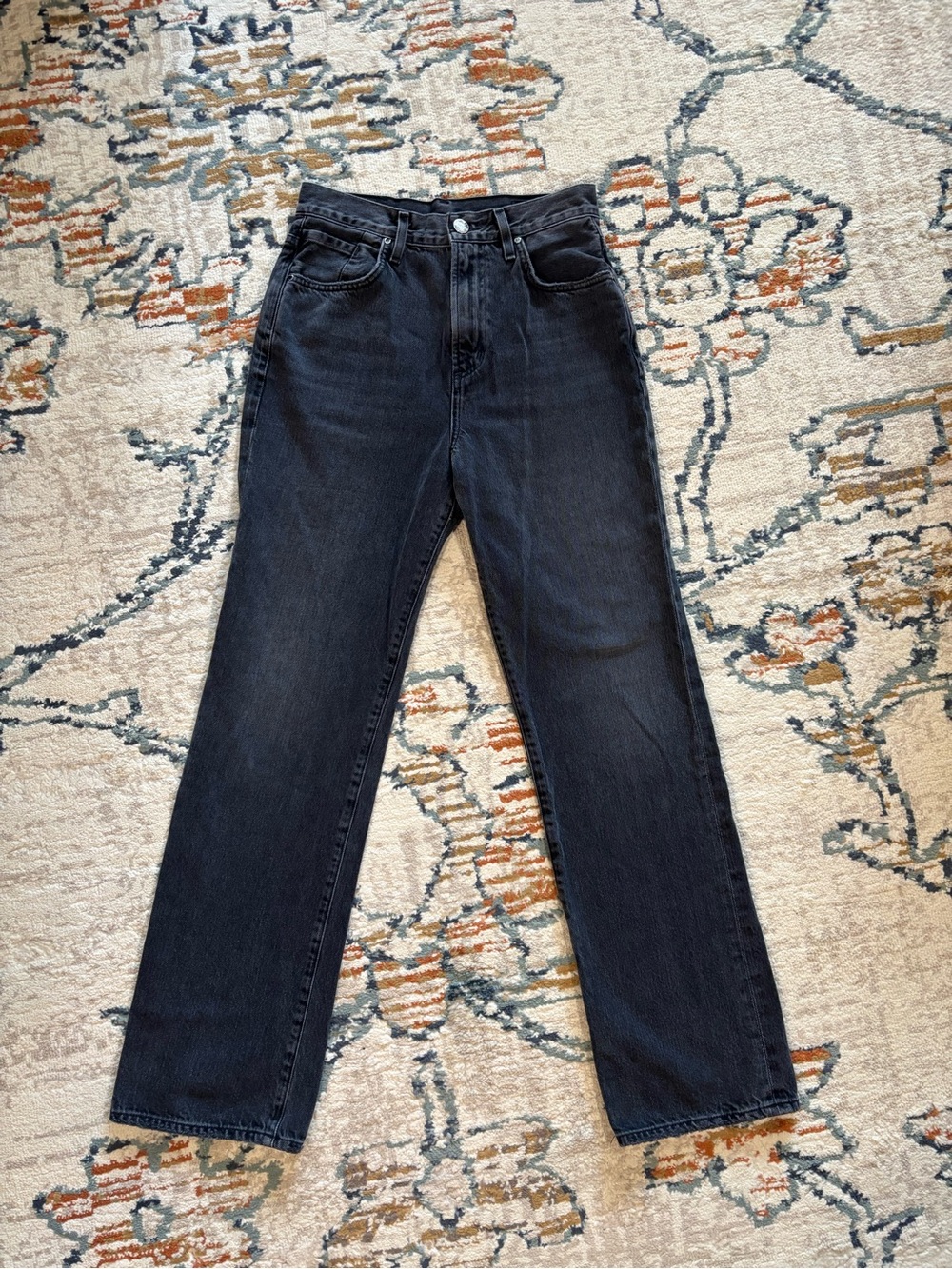 Goldsign Women's Black Straight-Leg Jeans